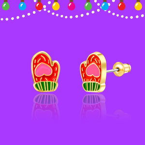 Sweetheart Mitten Cutie Stud Earrings - Girl Nation