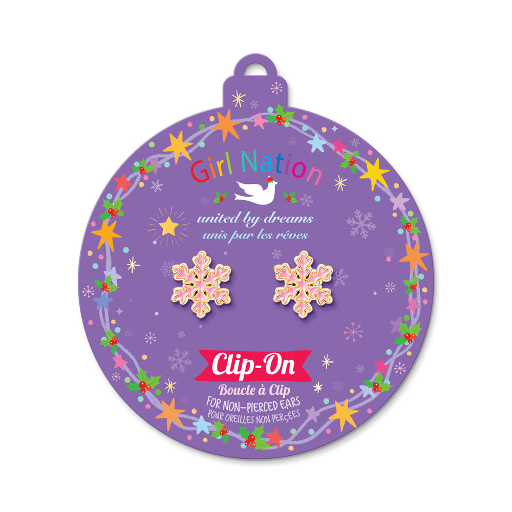 Clip On Earrings - Snowflake Magic -Girl Nation