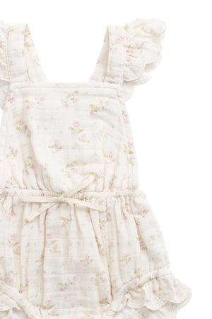 Organic Cotton Muslin Luciana Playsuit - Emelia Pink - Jamie Kay