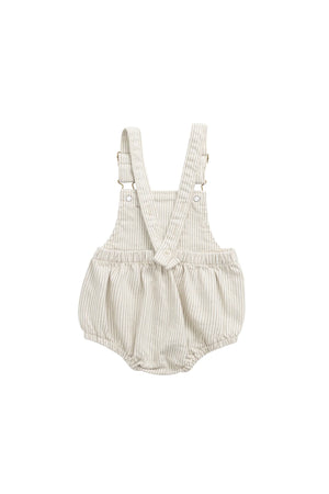 Pax Playsuit - Fine Vertical Stripe Sandy Brown/Cloud - Jamie Kay
