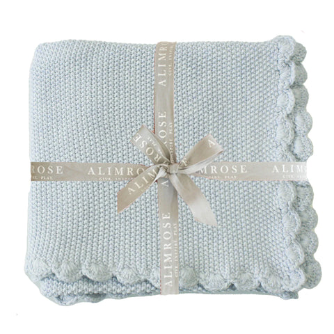 Mini Moss Stitch Blanket Powder Blue - Alimrose