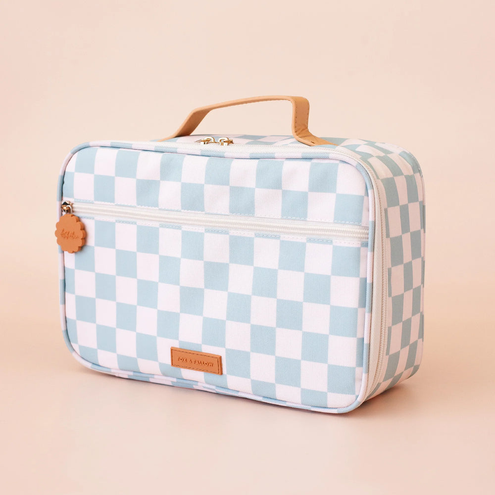 Sage Check Large Lunch Bag - Fox & Fallow