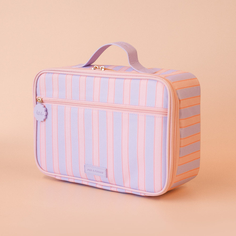 Powder Stripe Large Lunch Bag - Fox & Fallow