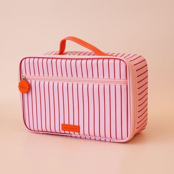 Strawberry Stripe Large Lunch Bag - Fox & Fallow