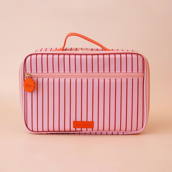 Strawberry Stripe Large Lunch Bag - Fox & Fallow