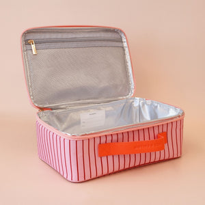 Strawberry Stripe Large Lunch Bag - Fox & Fallow