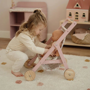 Doll Stroller - Pink - Little Dutch