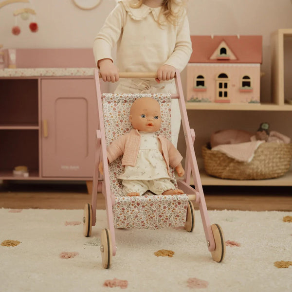 Doll Stroller - Pink - Little Dutch