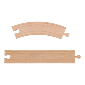 Wooden Crane and Train Track Set - Little Dutch