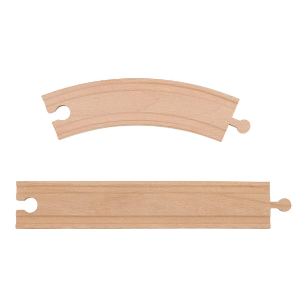 Wooden Crane and Train Track Set - Little Dutch