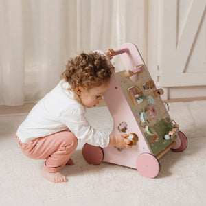 Wooden Activity Walker - Pink - Fairy Garden - Little Dutch