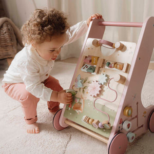 Wooden Activity Walker - Pink - Fairy Garden - Little Dutch