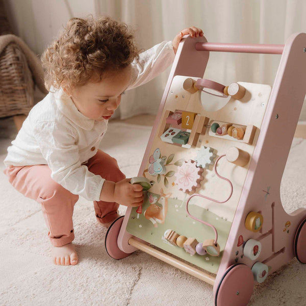 Wooden Activity Walker - Pink - Fairy Garden - Little Dutch