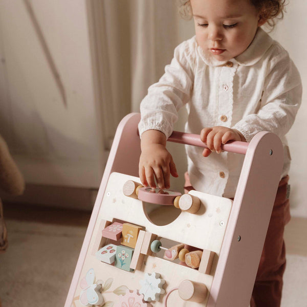 Wooden Activity Walker - Pink - Fairy Garden - Little Dutch