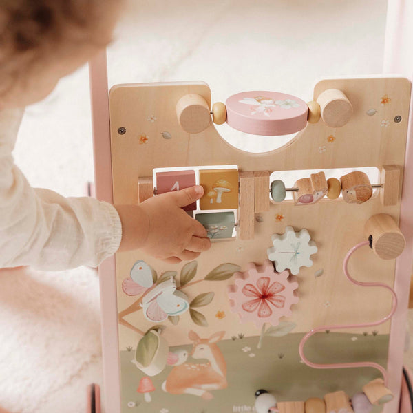 Wooden Activity Walker - Pink - Fairy Garden - Little Dutch