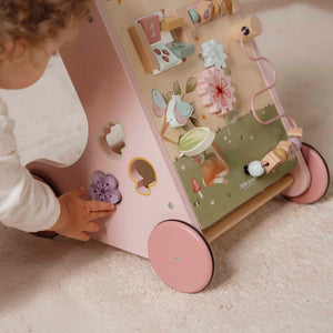 Wooden Activity Walker - Pink - Fairy Garden - Little Dutch