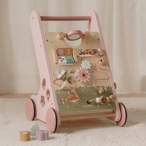 Wooden Activity Walker - Pink - Fairy Garden - Little Dutch