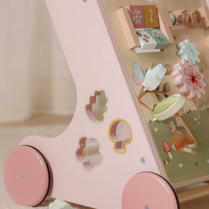 Wooden Activity Walker - Pink - Fairy Garden - Little Dutch