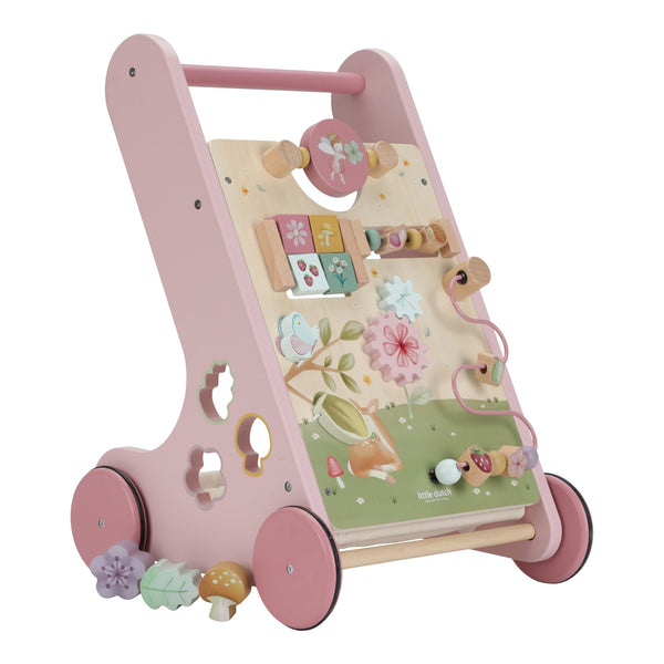Wooden Activity Walker - Pink - Fairy Garden - Little Dutch