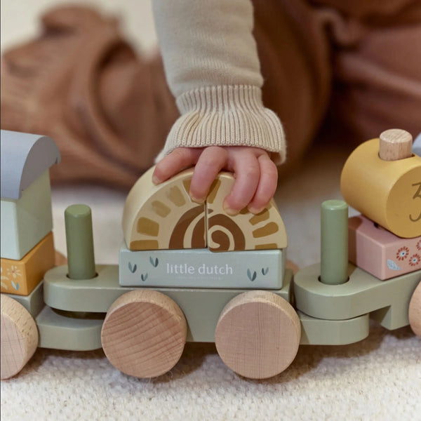 Wooden Block Train - Little Dutch