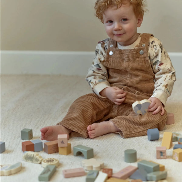 Wooden Building Block Set - Safari Friends - Little Dutch