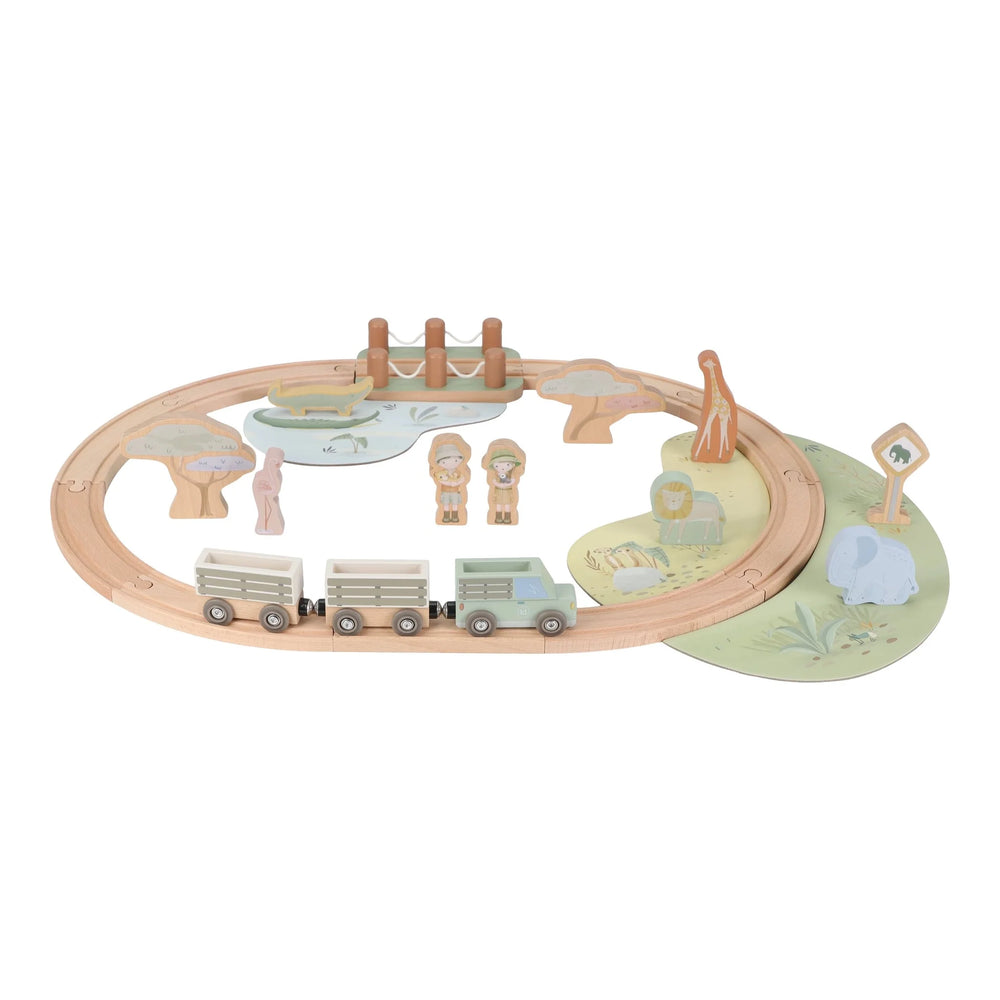 Wooden Train Set - Safari - Little Dutch