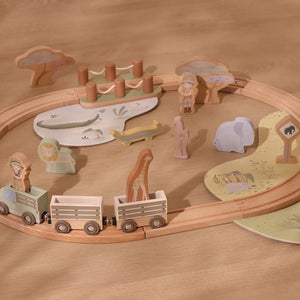 Wooden Train Set - Safari - Little Dutch