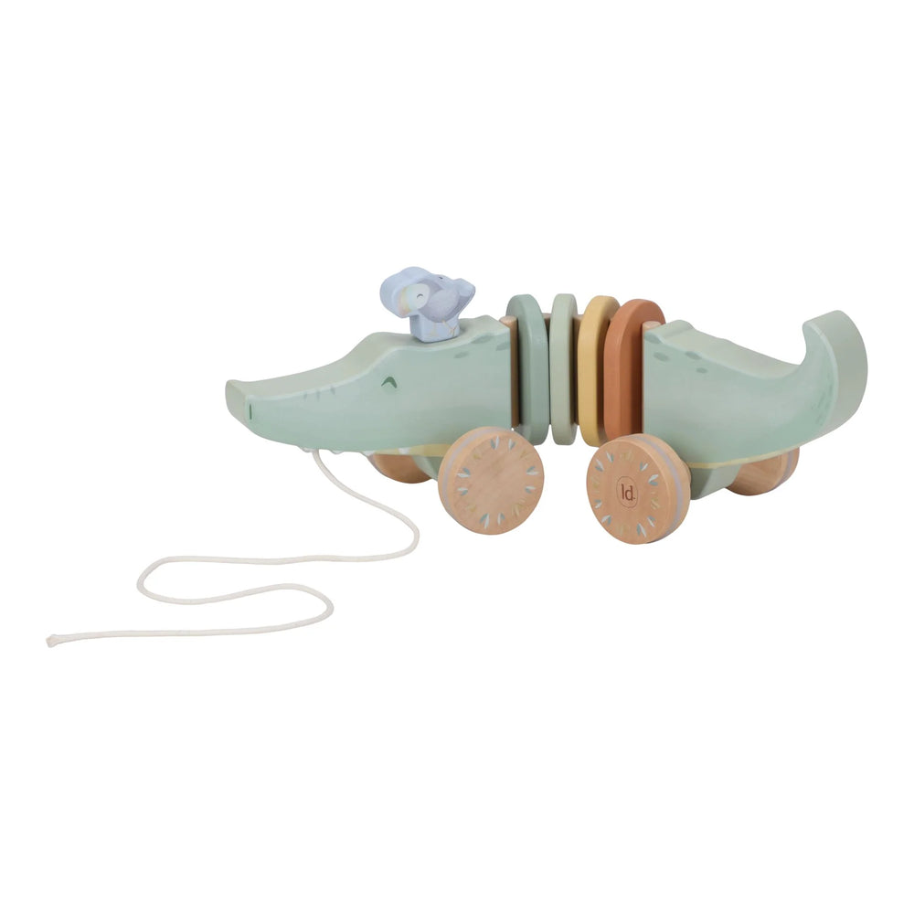 Wooden Pull Along Crocodile - Little Dutch