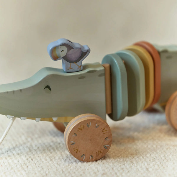 Wooden Pull Along Crocodile - Little Dutch