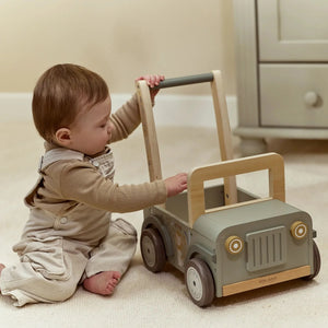 Safari Friends Wooden Push Safari Car - Little Dutch