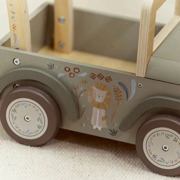 Safari Friends Wooden Push Safari Car - Little Dutch