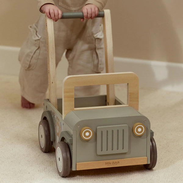 Safari Friends Wooden Push Safari Car - Little Dutch