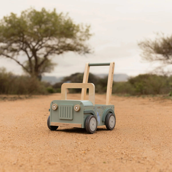 Safari Friends Wooden Push Safari Car - Little Dutch