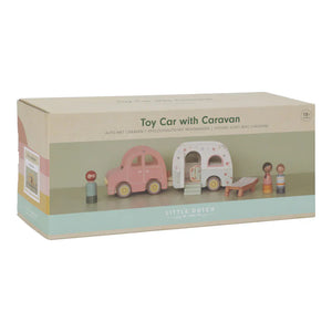 Wooden Toy Car and Caravan - Little Dutch