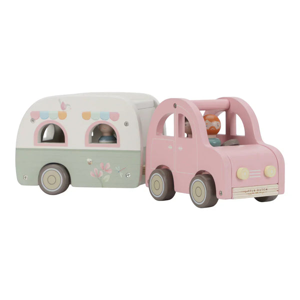 Wooden Toy Car and Caravan - Little Dutch