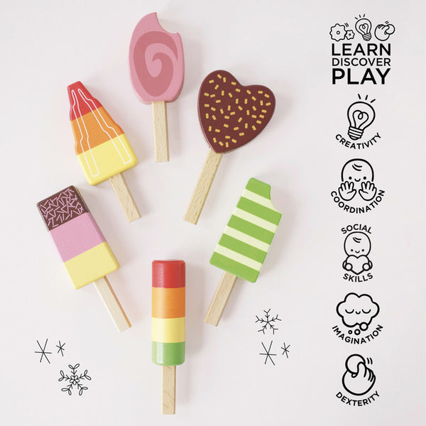 Wooden Ice Lollies Popsicles - 7 Piece - Le Toy Van