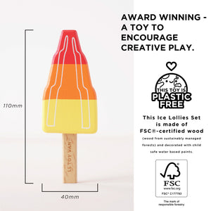 Wooden Ice Lollies Popsicles - 7 Piece - Le Toy Van