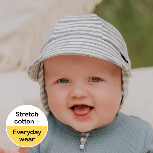 Legionnaire Flap Sun Hat - Grey Stripe - Bedhead
