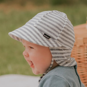 Legionnaire Flap Sun Hat - Grey Stripe - Bedhead