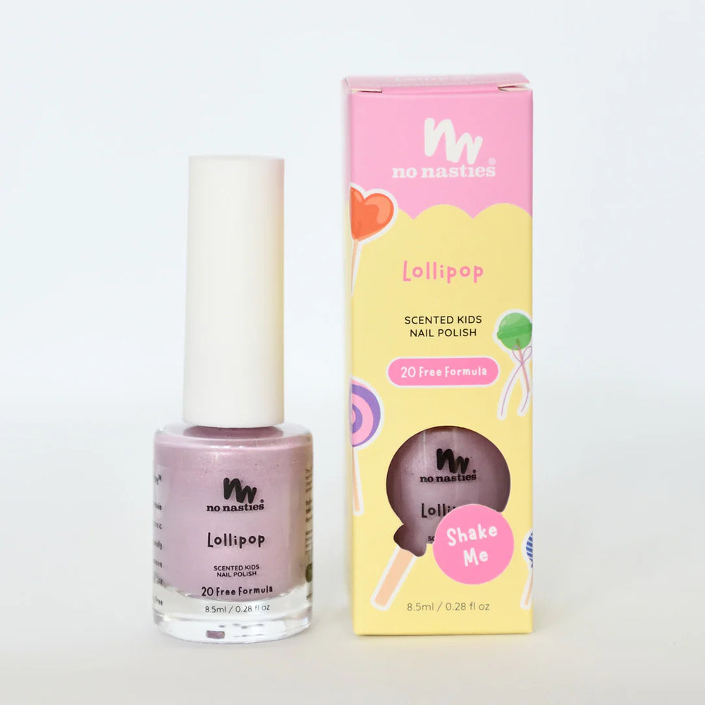 Toxin Free Scented Kids Polish Lollipop - Candy Ice Pink - No Nasties
