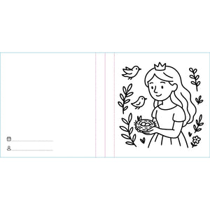 Colouring Book Square - Princesses - Sassi