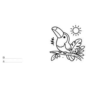 Colouring Book Square - Jungle Animals - Sassi