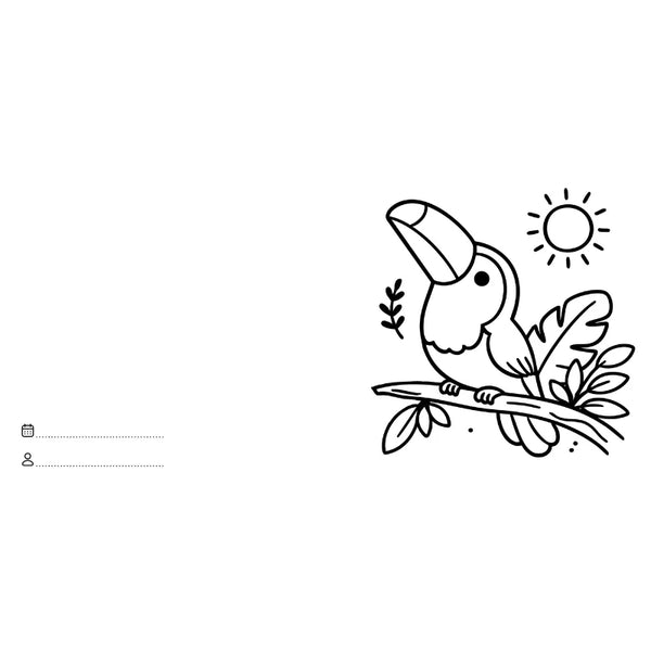 Colouring Book Square - Jungle Animals - Sassi