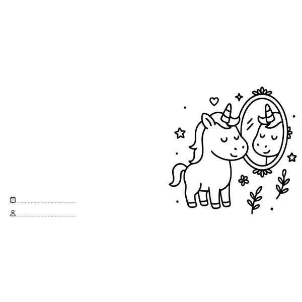 Colouring Book Square - Unicorns - Sassi