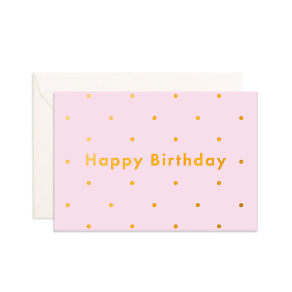 Birthday Lilac Dots Mini Greeting Card - Fox & Fallow