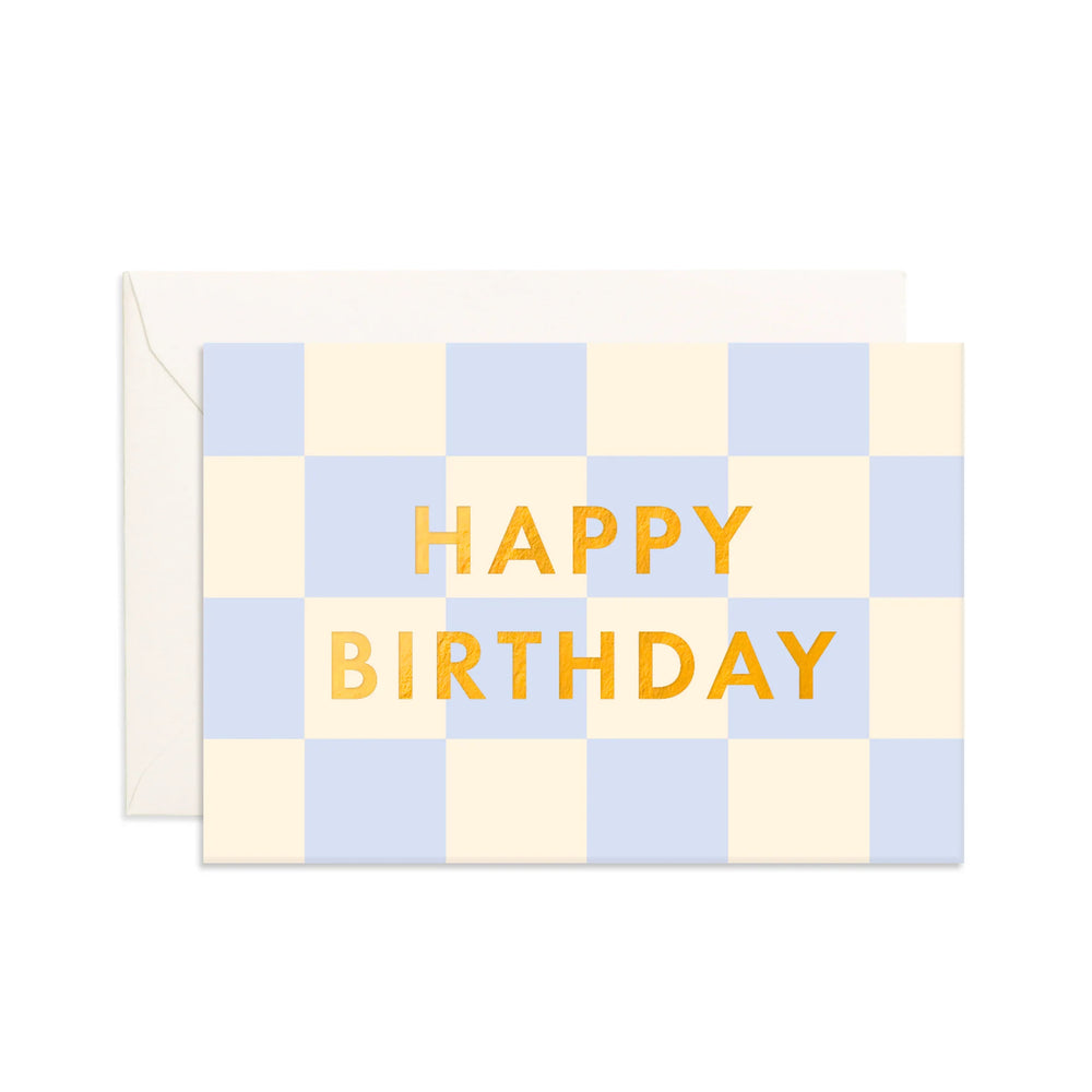 Birthday Powder Check Mini Greeting Card - Fox & Fallow