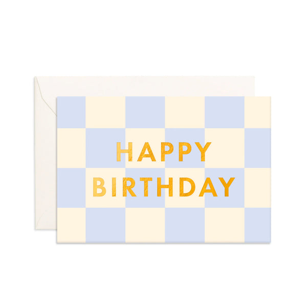 Birthday Powder Check Mini Greeting Card - Fox & Fallow