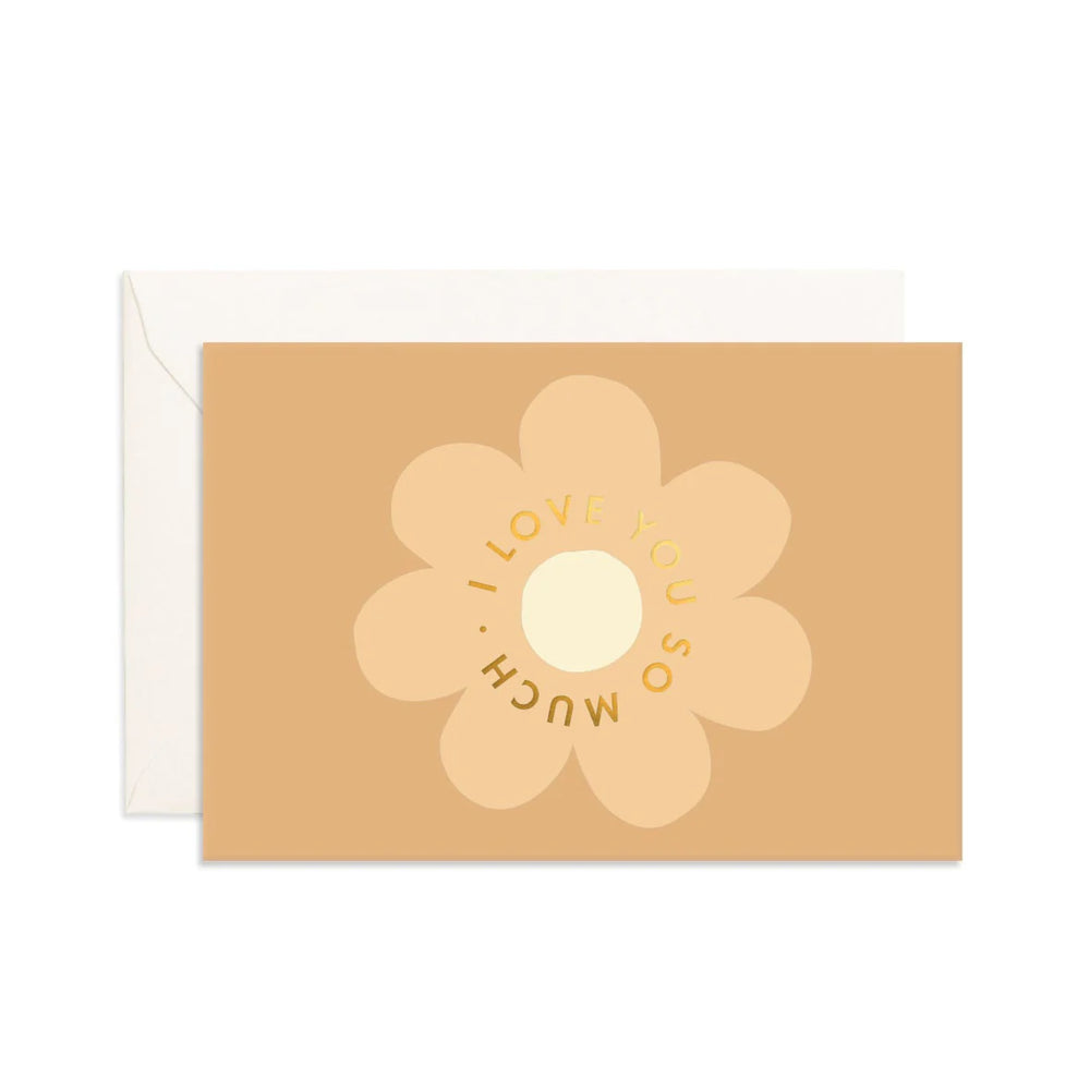 Love You Flower Mini Greeting Card - Fox & Fallow