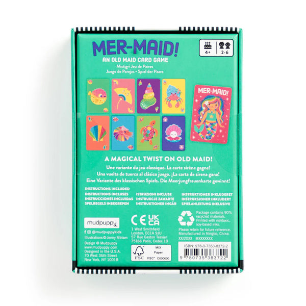Playing Cards - Mer-Maid! An Old Maid Card Game - Mudpuppy