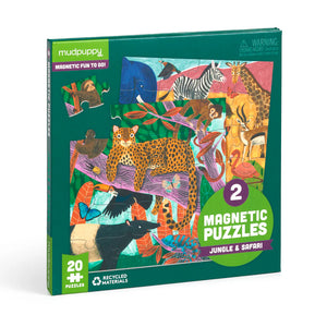 Magnetic Puzzle 20pc - Jungle Safari - Mudpuppy